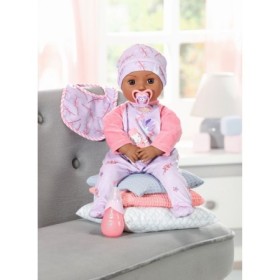Baby Annabell Papusica neagra Leah 43 cm cu functii realiste ce permite jocul imaginativ, necesita baterii